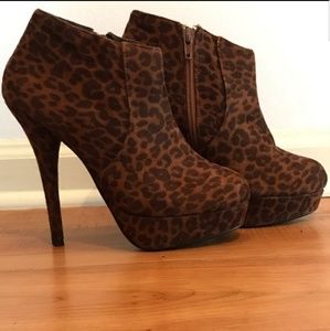 Leopard print boots